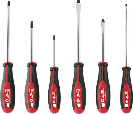 Milwaukee 6-Piece Screwdriver Kit – Magnetic Tips, Tri-Lobe Grip, Jobsite Tough