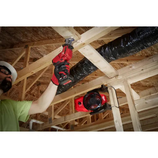 Milwaukee 0820-20 M12™ Mounting Fan – 400 CFM, 360° Rotation, Cordless