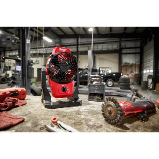 Milwaukee 0820-20 M12™ Mounting Fan – 400 CFM, 360° Rotation, Cordless