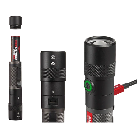 🛒 Milwaukee 2161-21 REDLITHIUM™ USB 1100L Twist Focus Flashlight