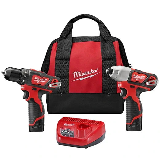 Milwaukee M12™ 2-Tool Combo Kit – Compact Drill &amp; Impact Driver for Techs &amp; Touring Crews (2494-22)