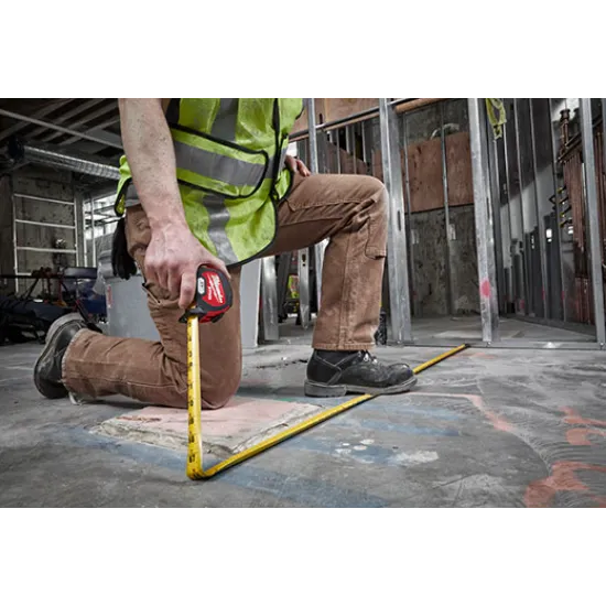 Milwaukee 25ft STUD™ Magnetic Tape Measure – EXO360 Blade, Double-Sided Print for Riggers &amp; Tech Crews
