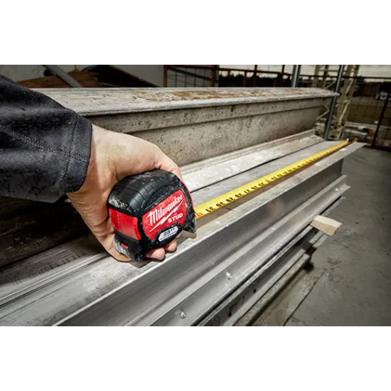 Milwaukee 25ft STUD™ Magnetic Tape Measure – EXO360 Blade, Double-Sided Print for Riggers &amp; Tech Crews