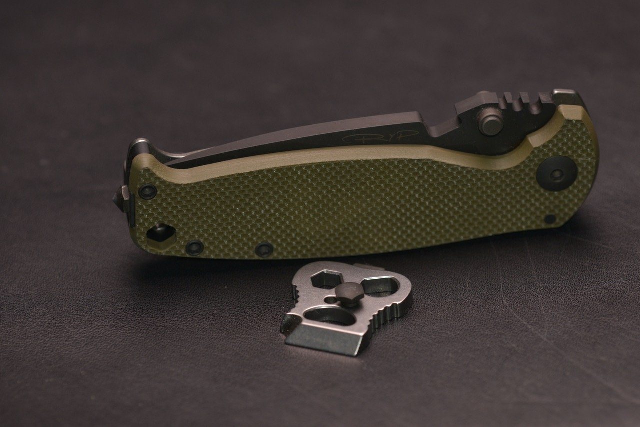 🛒 DPx Gear HEST/F Classic OD – D2 Steel Folding Knife, Titanium Frame