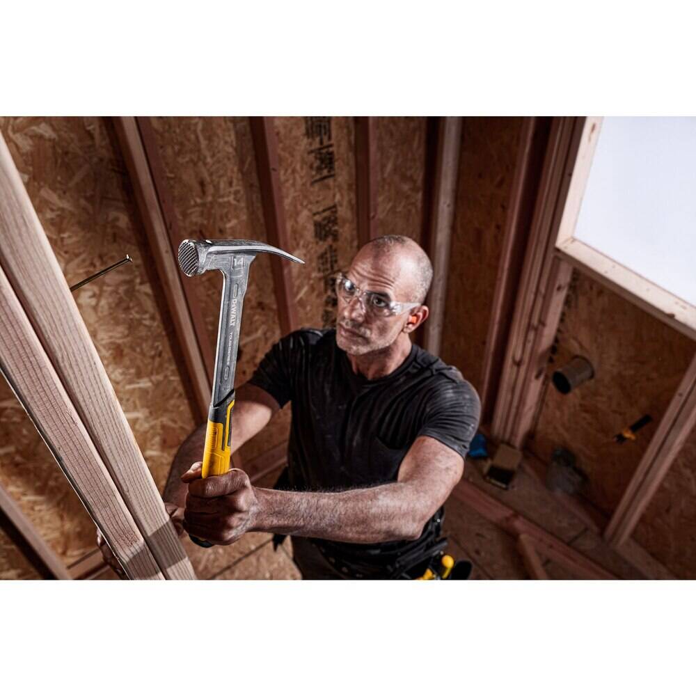 DEWALT TOUGHSERIES™ 14 oz. Mig Weld Hammer – Milled Face, Anti-Slip Grip, Magnetic Nail Starter (DWHT51138X)