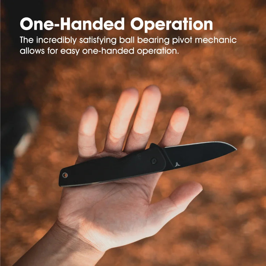 TRUE Ball Bearing Flipper Knife – 3" Drop Point | One-Hand Open, Pocket Clip