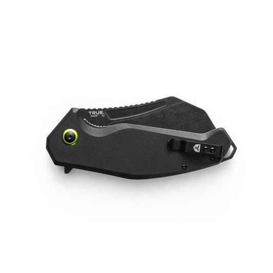 TRUE MAAR Cleaver Flipper Knife – G10 Handle | Ball Bearing Pivot, Deep Carry Clip