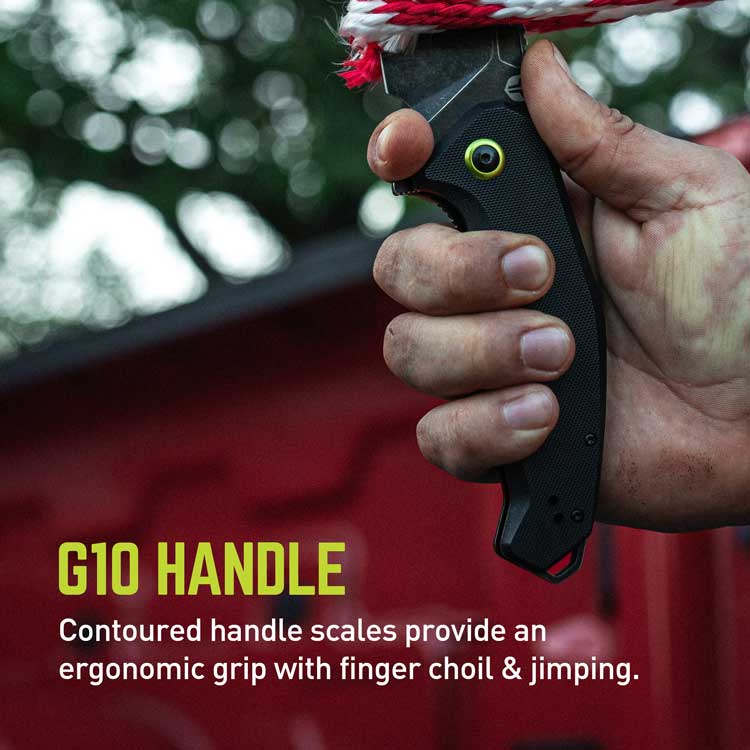 TRUE MAAR Cleaver Flipper Knife – G10 Handle | Ball Bearing Pivot, Deep Carry Clip