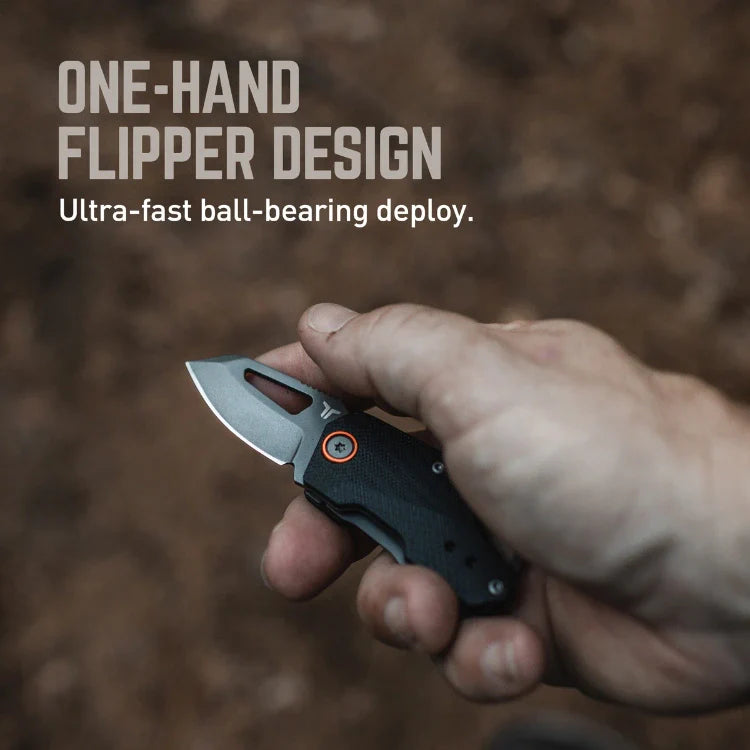 TRUE BERM Keychain Knife – TRU-FMK-1009 | Titanium-Coated Flipper EDC